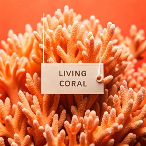 Living Coral Background with Vibrant Color Labels | Premium AI-generated image