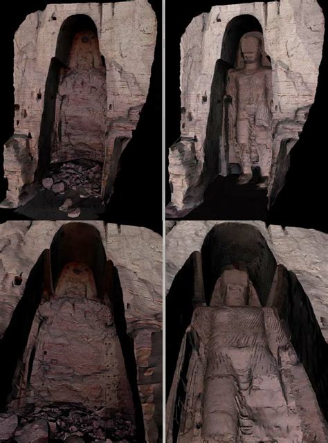 The 3D textured model of the Great Buddha of Bamiyan and its actual ...