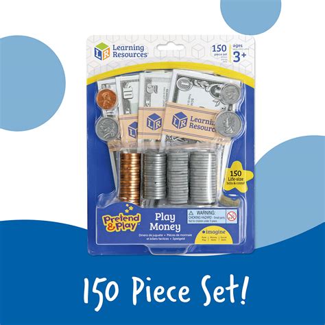 Learning Resources Pretend Play Money - 150 Pieces, Ages 3+ Play Money ...