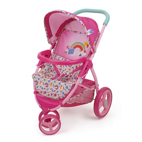 Buy Baby Alive: Doll Jogging Stroller - Pink & Rainbow | Toys"R"Us