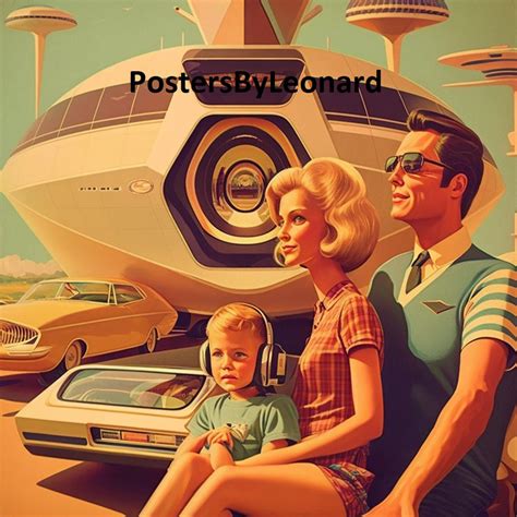 Retro Futurism 50s Familypicture - Etsy