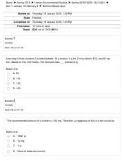 Nutrition Basics Quiz.pdf - Home Spring 2018 Human Environmental Studies Spring 2018 FN235-740 ...