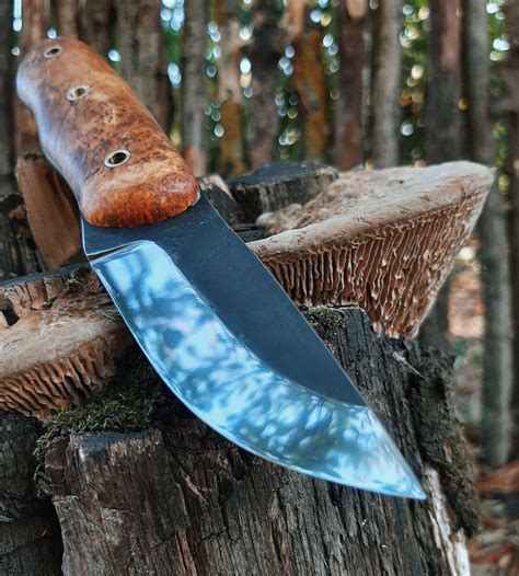 Bushcraft Knife Hand Forged Full Tang Knife Bushcraft Gear - Etsy