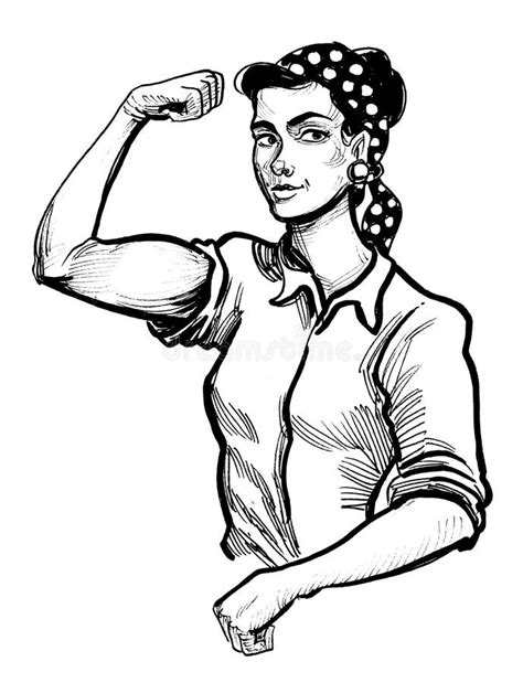 Strong woman stock illustration. Illustration of black - 226272880