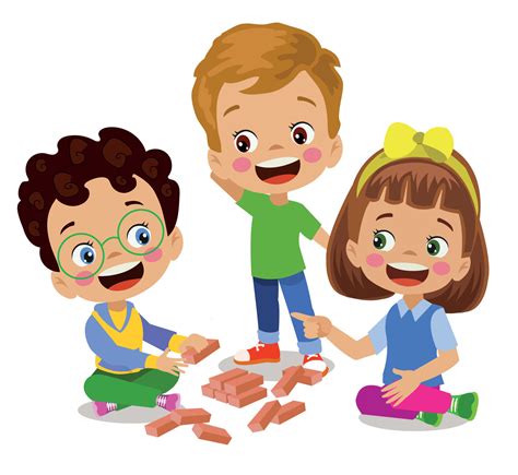 cute happy kids playing games 14830119 Vector Art at Vecteezy