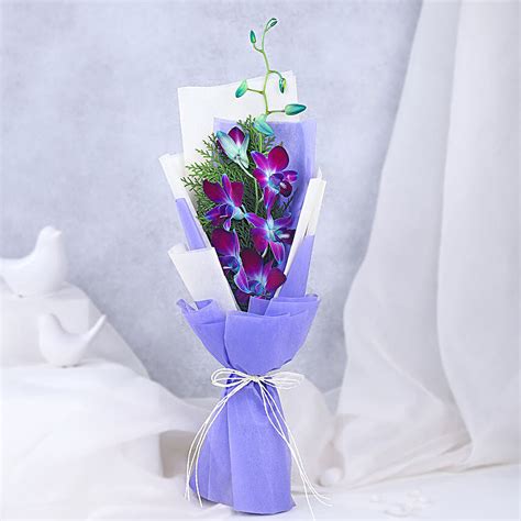 Buy/Send Enchanted Blue Orchid Flower Bouquet Online- FNP