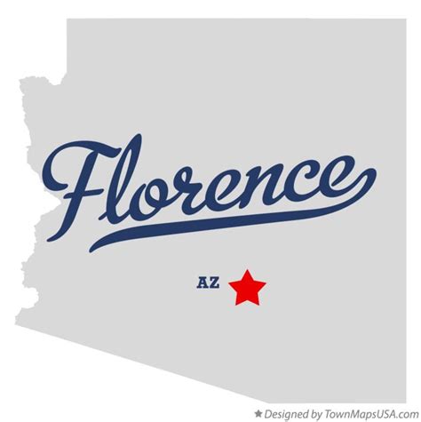 Map of Florence, AZ, Arizona