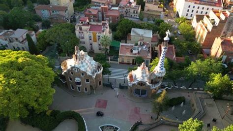 Aerial View Park Guell By Sunrise Stock Footage Video (100% Royalty-free) 1091640717 | Shutterstock