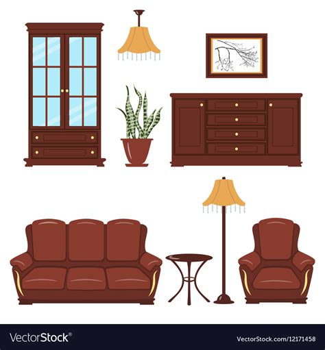 Furniture set Royalty Free Vector Image - VectorStock