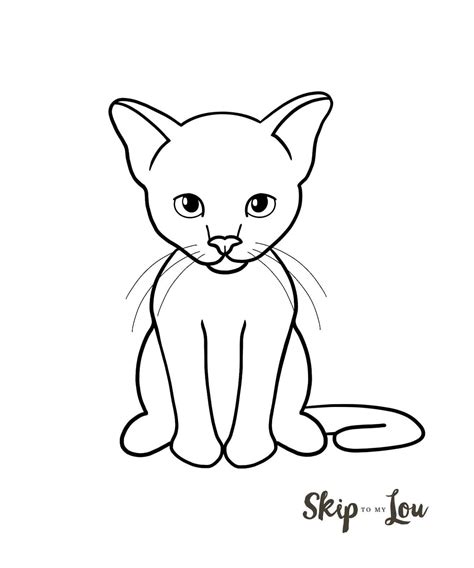 How to Draw a Cat Easy Drawing Tutorial | Skip To My Lou