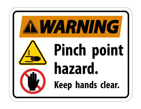 Warning Pinch Point Hazard Keep Hands Clear Symbol Sign 2315810 Vector ...