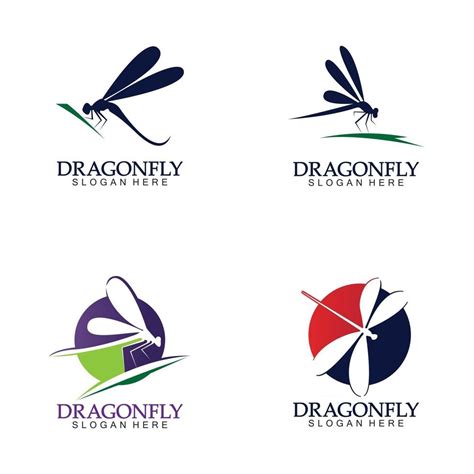 Dragonfly Logo Vector icon 2495864 Vector Art at Vecteezy