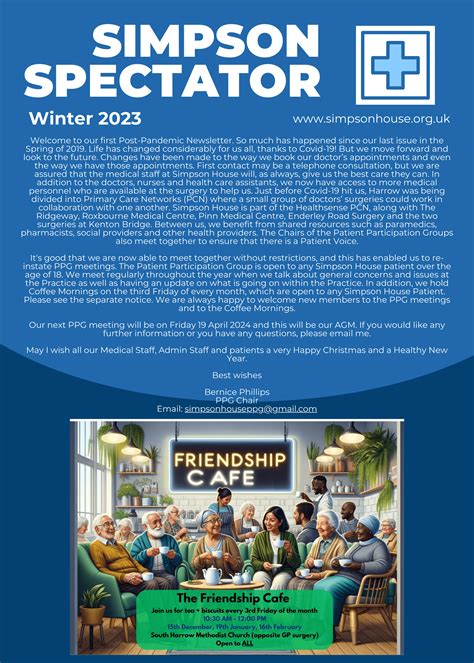 Simpson Spectator – Winter 2023 | Simpson House Medical Centre