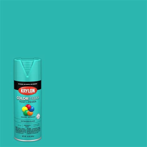 Krylon Colormaxx General Purpose Satin Sea Glass Spray Paint (Actual ...