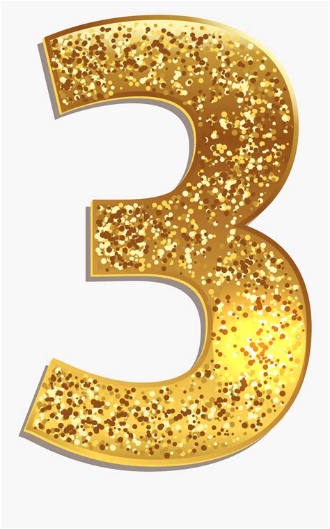 Gold Glitter Numbers Png , Free Transparent Clipart - ClipartKey