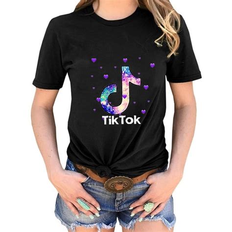 SySea - Tik Tok Print Women Short Sleeve T-Shirt - Walmart.com ...