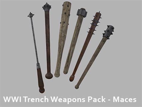 WW1 Trench Weapons Pack - Maces | 3D 武器 | Unity Asset Store