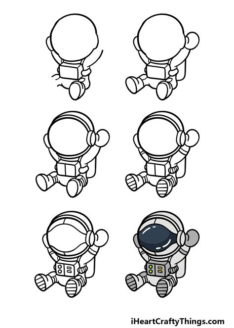 Top 120+ Astronaut cartoon drawing easy - Tariquerahman.net