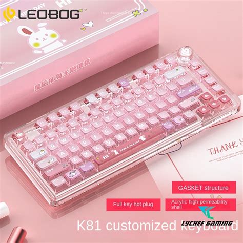 PINK Ready stock!!! LEOBOG K81 Wireless Bluetooth 3mode Mechanical ...