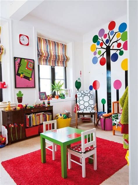 8 BRIGHT AND COLORFUL PLAYROOMS with Tree Decorations