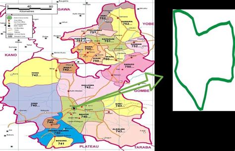 Map of Bauchi State Indicating Bauchi LGA | Download Scientific Diagram