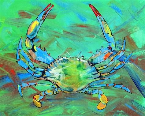 Pin by Annie Blackburn on Home Accents | Crab art, Crab painting, Sea creatures art