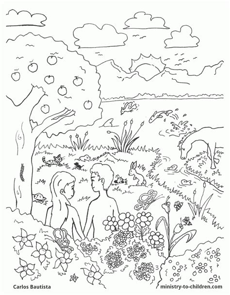 In The Beginning God Created Coloring Pages - Coloring Home