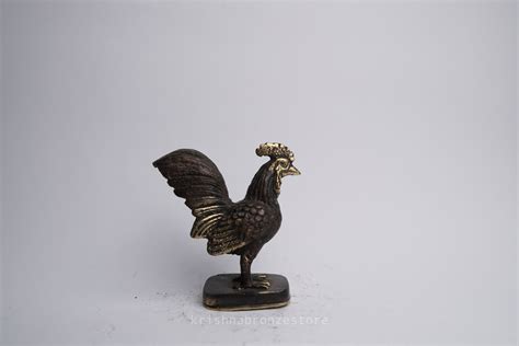 SALE Chicken Rooster Statue Bronze Sculpture Handmade - Etsy