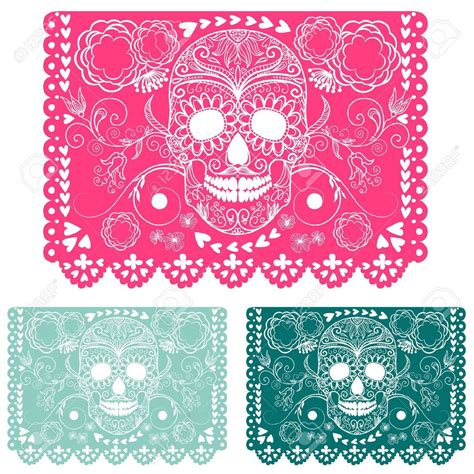 papel picado calavera template - Google Search | Day of the dead skull ...