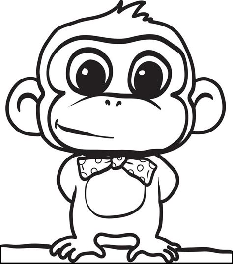 Cute Monkeys Coloring Pages - GetColoringPages.com