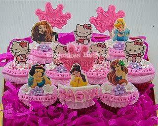 princess and hello kitty birthday cupcakes jakarta | Flickr