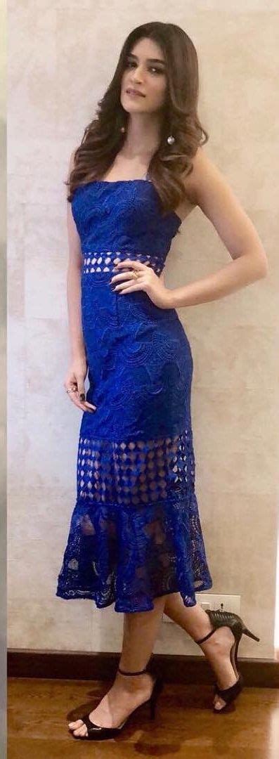 Kriti Sanon in a blue dress by Moss man clothing #kritisanon #mossmanclothing #bluedress ...