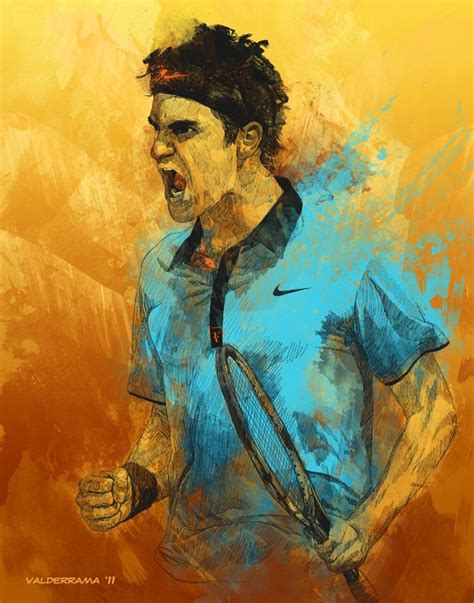 Drawing-Commission: Emotion by thefreshdoodle | Sports art, Roger federer, Tennis photography