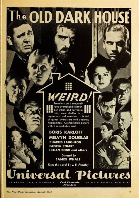 The Old Dark House (1932) | Dark house, Classic films posters, Old film posters