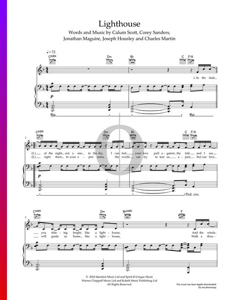 Lighthouse (Calum Scott) Piano Sheet Music - OKTAV