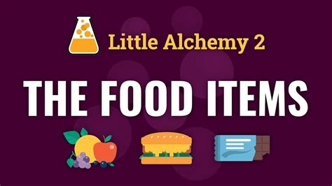 How to make ALL FOOD ITEMS in Little Alchemy 2 - YouTube