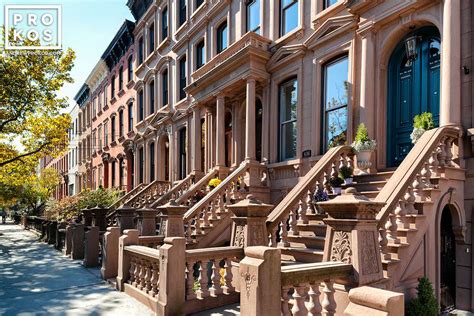 Hudson Street Brownstones, Hoboken - Fine Art Photo by Andrew Prokos