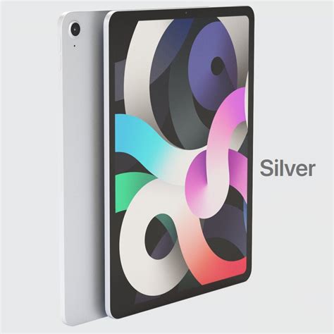 Apple iPad Air 4 Silver Color 3D model - Download Tablet on 3DModels.org