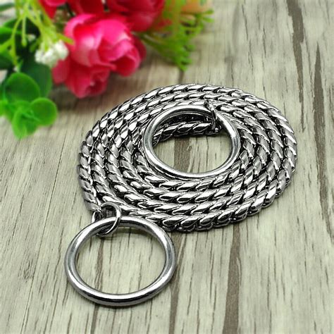 Choke Chain Training Dog Collars Snake P Choker Pet Show Collar 3 ...