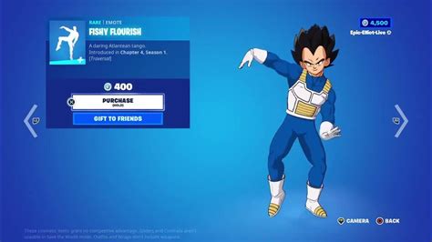 Fortnite Emote Fishy Flourish Vegeta - YouTube