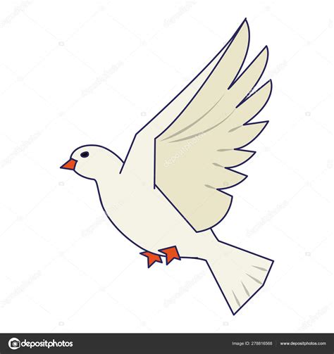 Dove bird flying cartoon Stock Illustration by ©jemastock #278816568