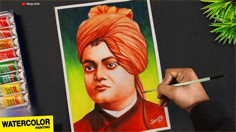 Swami vivekananda drawing with watercolor, Drawing Swami vivekananda ...