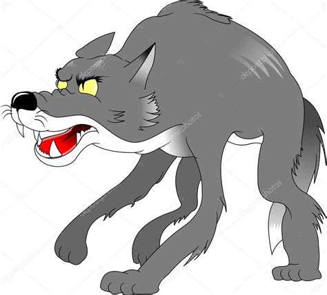 Lobo assustador do mal imagem vetorial de © sababa66 #102337844