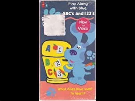 Opening to Blue's Clues: ABCs & 123s 1999 VHS (2ND copy!) - YouTube