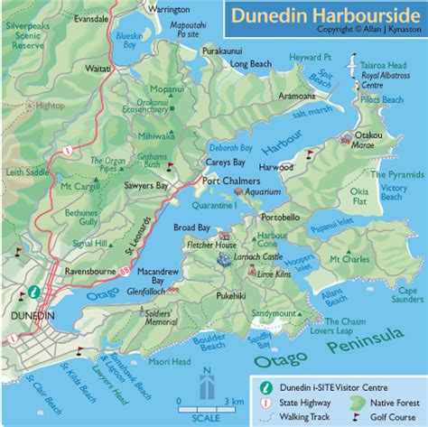 Dunedin Map - New Zealand