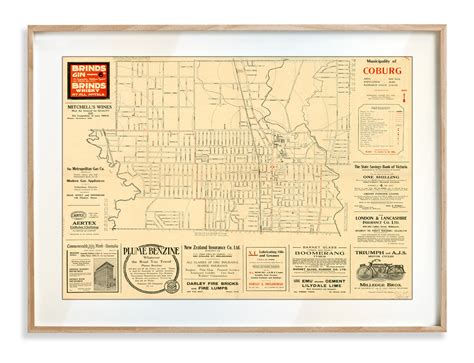 Coburg - Print Modern - Map Print