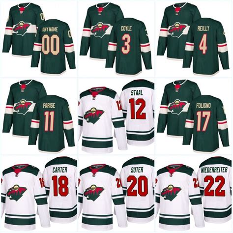 2019 2017 18 New Style Minnesota Wild Jerseys Women/Men 3 Charlie Coyle ...