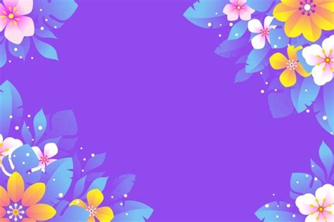 Premium Vector | Colorful floral background with flat design