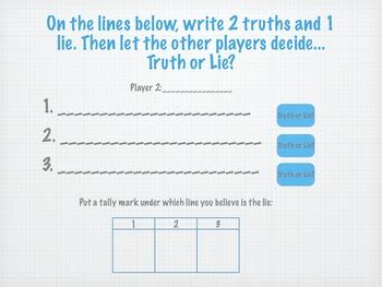 Two Truths and One Lie: Ice Breaker by School Social Work Swag | TpT