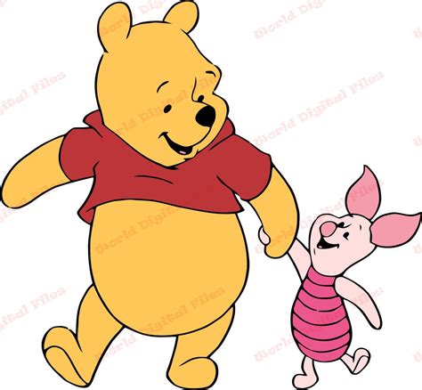 Winnie the Pooh and Piglet Walking SVG Svg Dxf Cricut | Etsy UK